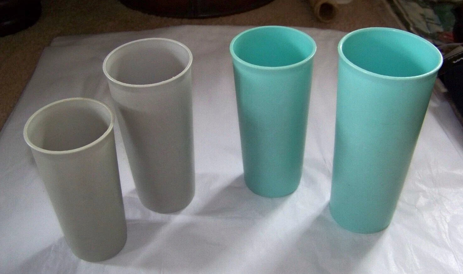 4 pcs. Vintage Tupperware #115 #107. Tumblers Cups Glasses 5-6.5" Tall | eBay