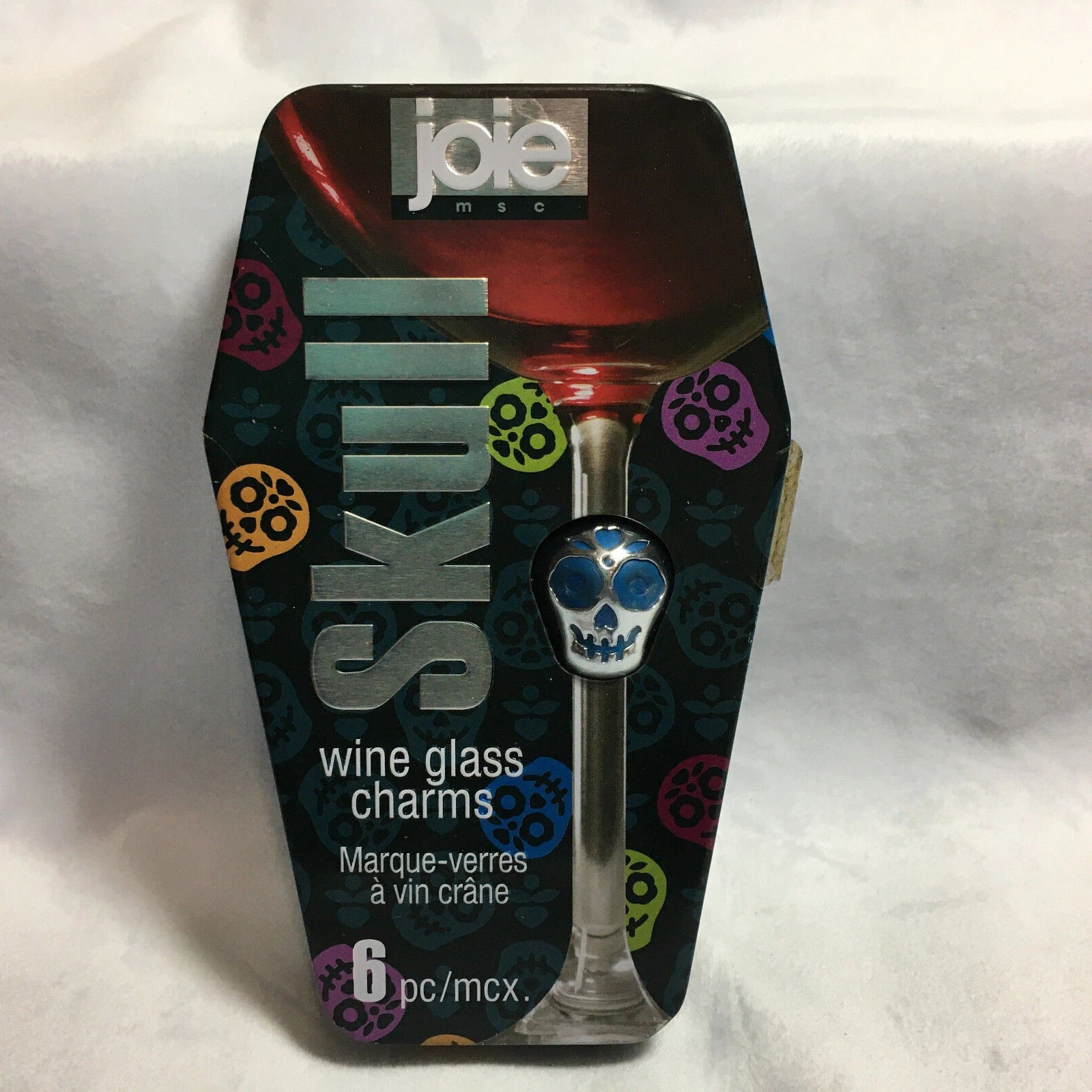 Halloween Party Joie Skull Wine Drinking Markers set of 6 Multicolored | eBay