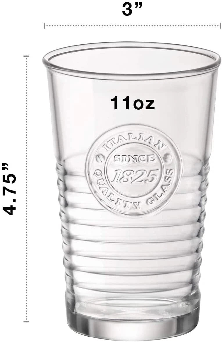 Officina1825 Clear Water Glasses Set of 6 11oz Durable Drinkware | eBay