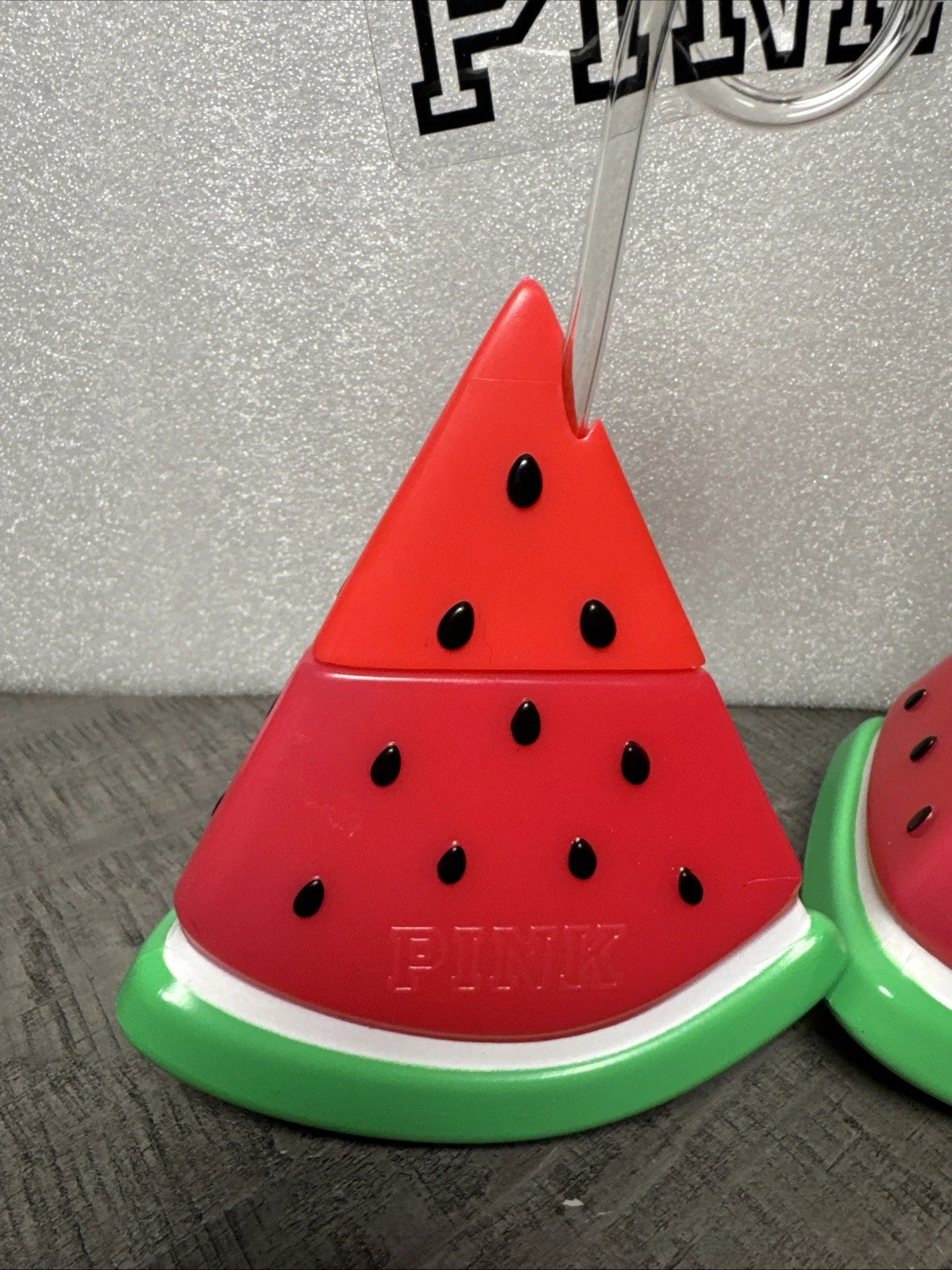 Victoria’s Secret PINK Watermelon Shaped Tumbler Cups with Straws Set of 2 RARE | eBay
