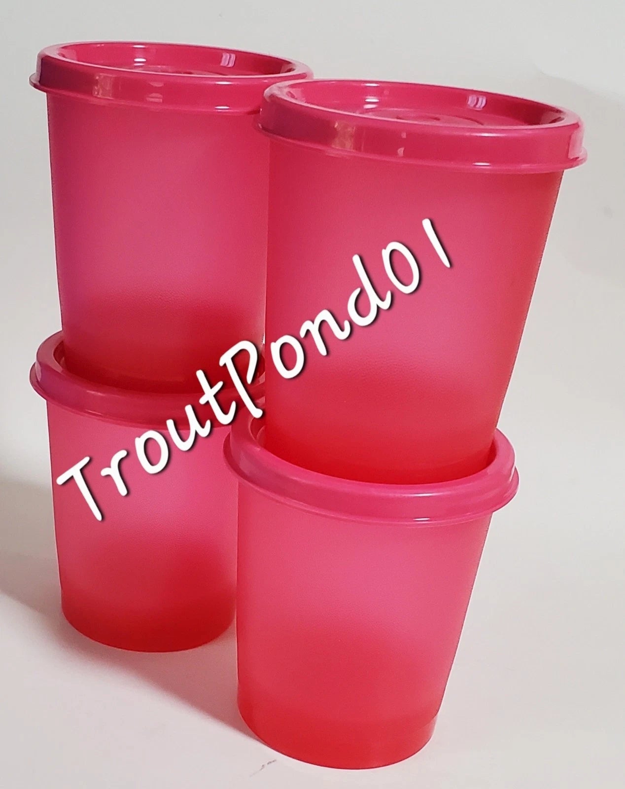 Tupperware Tumblers Small 6 oz Cups Vtg Style Textured Weighted Bottom Lids Pink | eBay