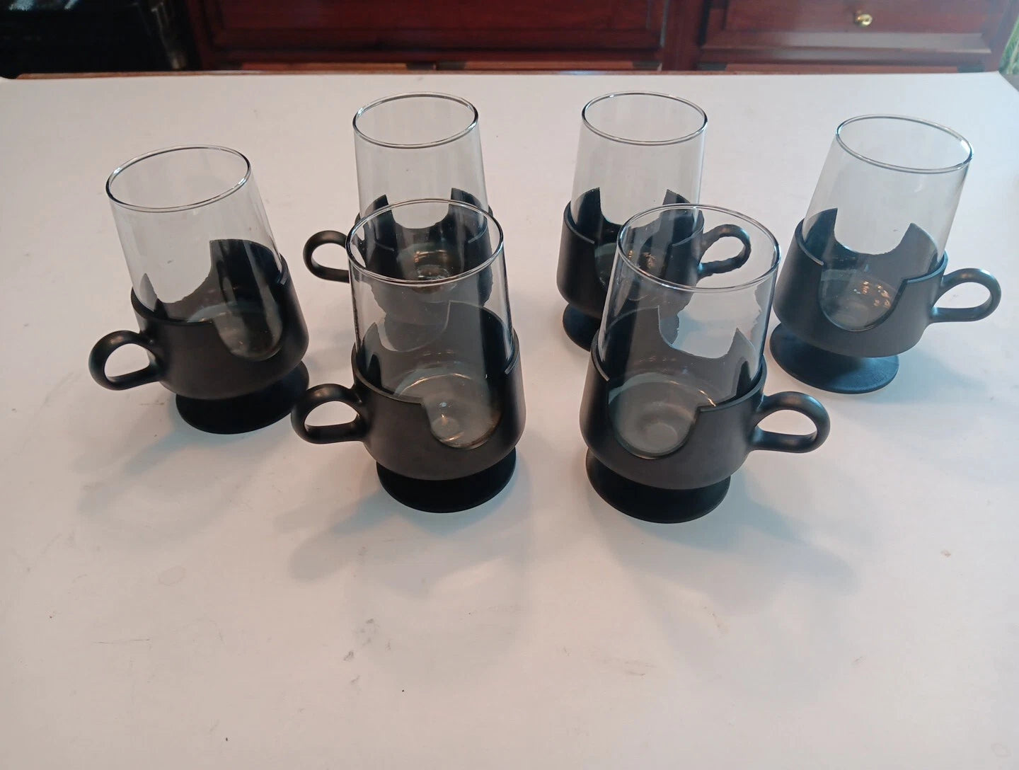 Vintage Corningware, Glas-Snap, 12oz Glasses With Snap-On Bases Set of 6 Mugs | eBay