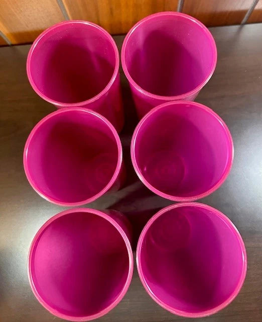 Tupperware Tumblers Cups 16oz Set of 6 New Pink | eBay