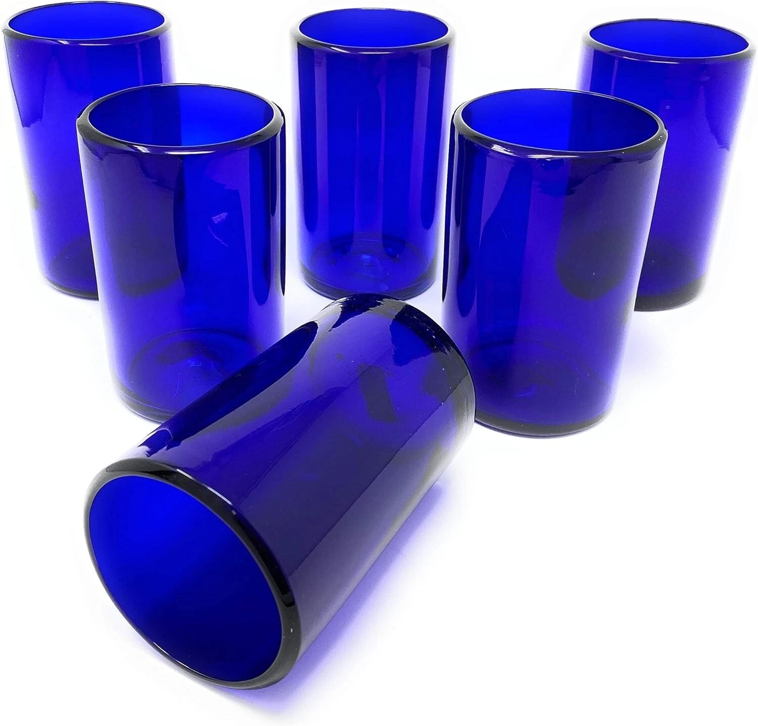 Stunning Cobalt Blue Glassware – 14 oz Handcrafted Set of 6 for Dining Occasions | eBay