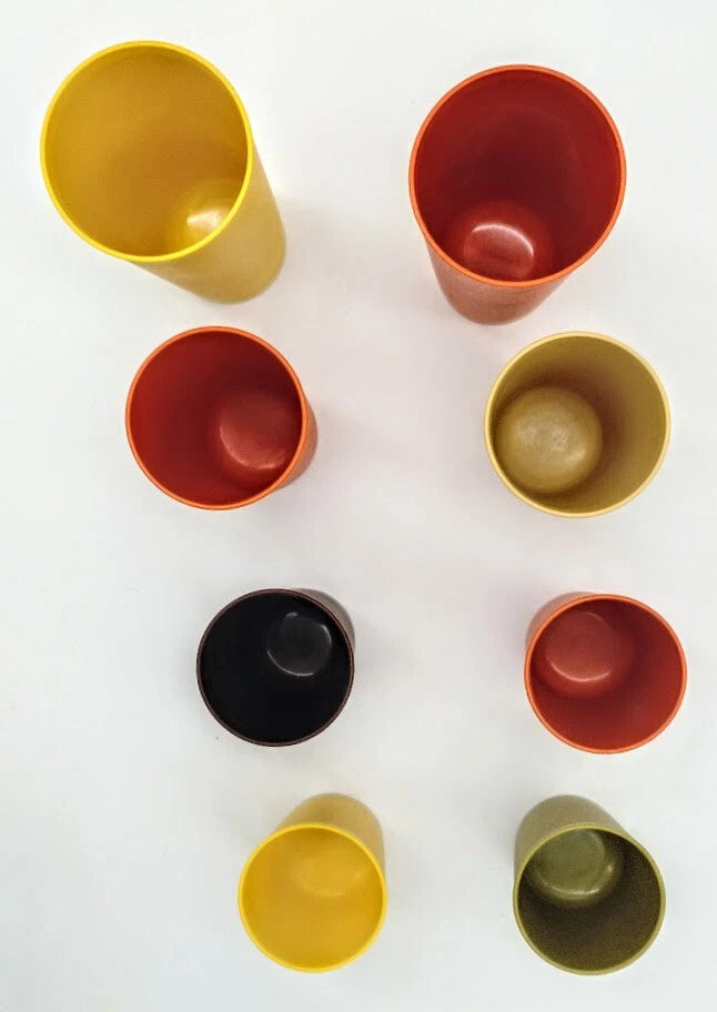 Vintage Tupperware Tumblers / Cups - 2 each: 6 oz, 8 oz, 12 oz, 18 oz - Lot of 8 | eBay