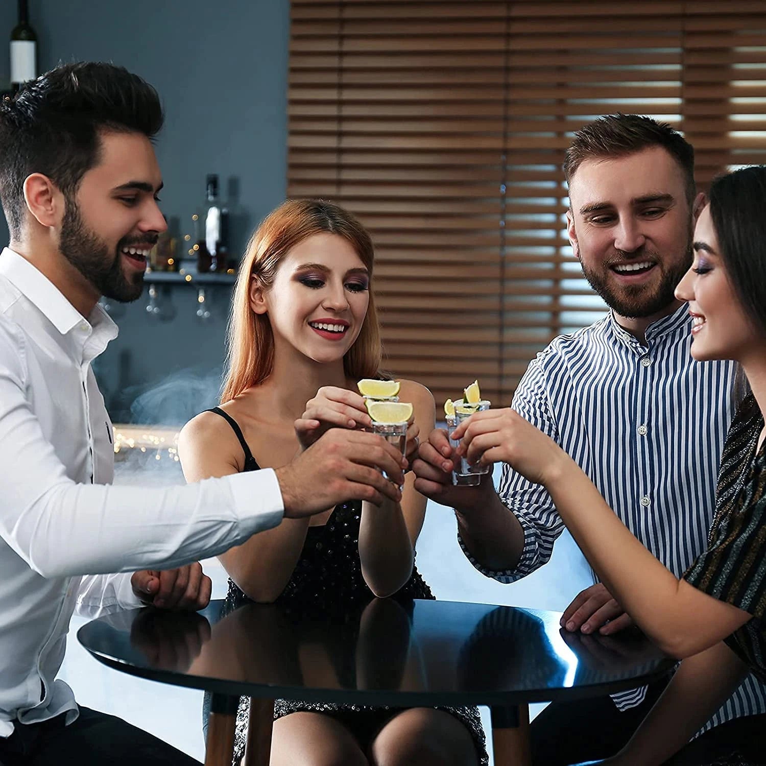 30 Pack Heavy Base Shot Glasses Bulk, 2.2 Oz Square Shot Glass Set, Clear Espres | eBay