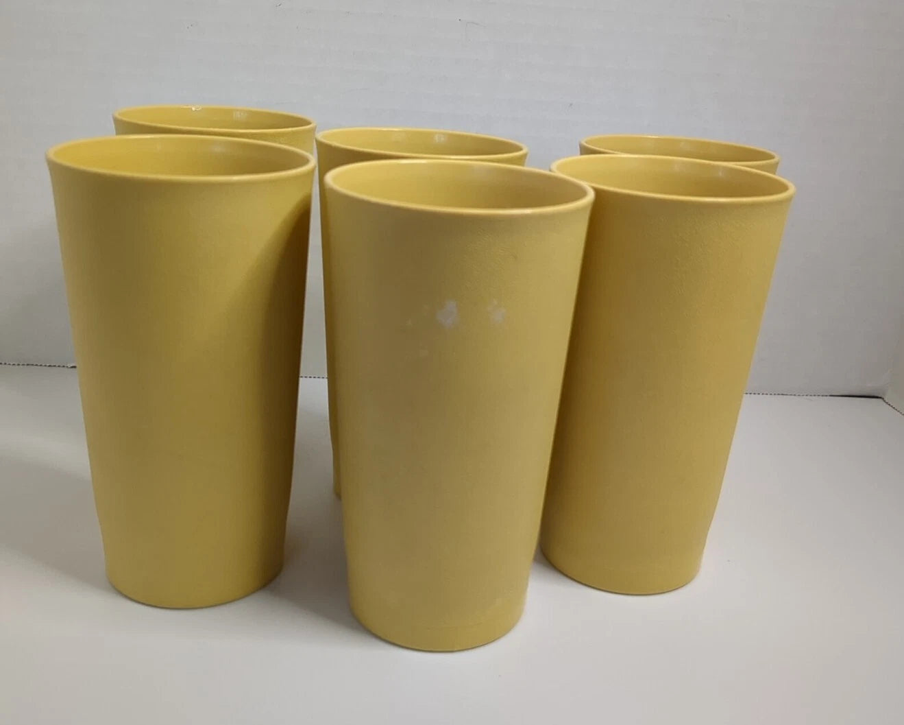 Vintage Tupperware Harvest Gold Yellow 5 1/4" Tumblers Set of 6 USA 873-14 | eBay