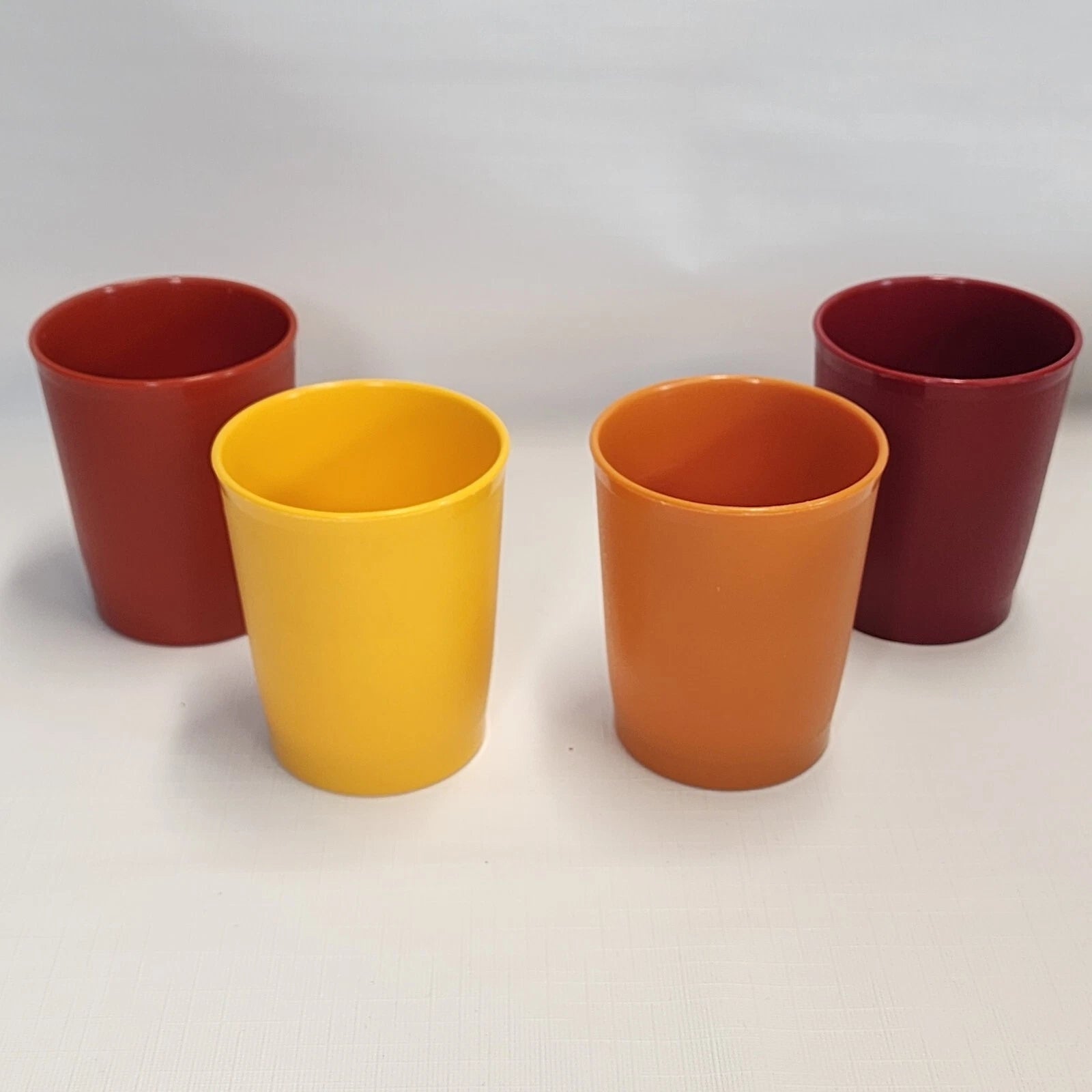 Vintage Tupperware Tumblers 6 oz Juice Cups Harvest Colors #1251 Set of 4 1970s | eBay