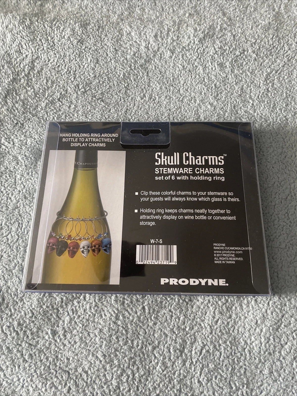 Prodyne Skull Wine Glass Stemware Charms / Drink Markers - Set of 6 NEW | eBay