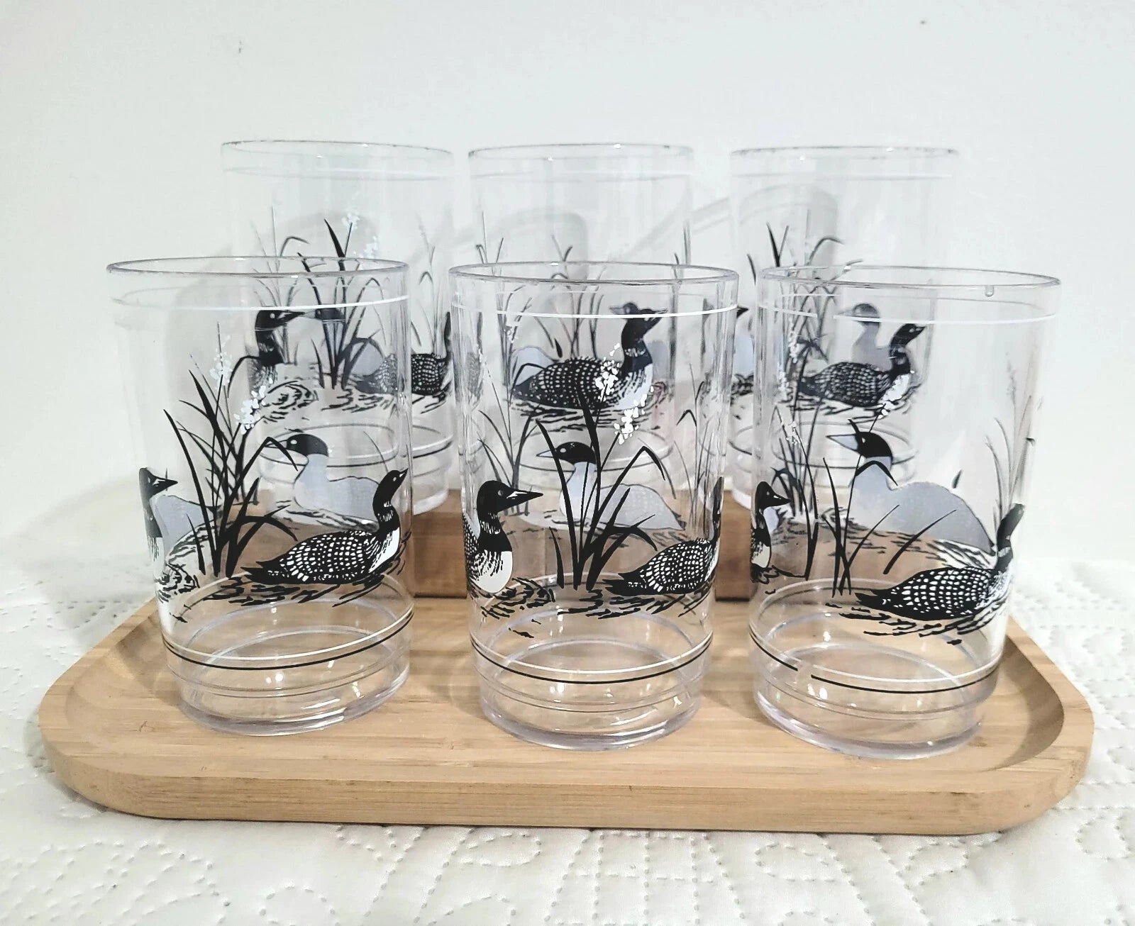 Vintage Libbey Black Duck Plastic Tumblers, Set of 6, 1960s Barware | eBay