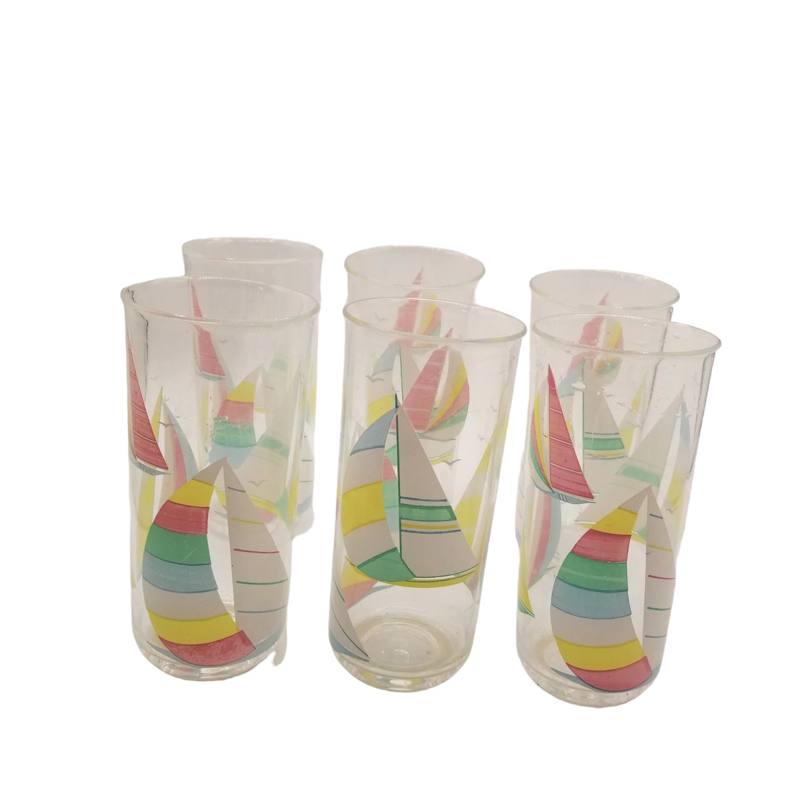 Acrylic Cups Tumblers Culver Windward Lot of 6 Vintage Iced Tea Sail Boat 16oz | eBay