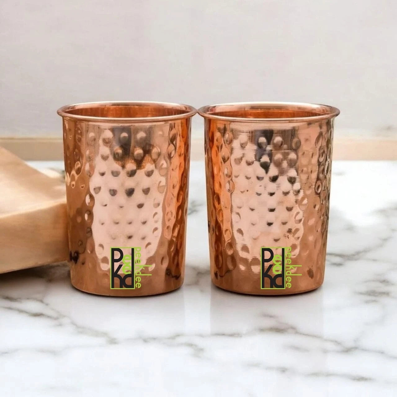 Pure Copper Hammered Tumbler 300ML Ayurvedic Drinking Glass For Water Set Of 6 | eBay