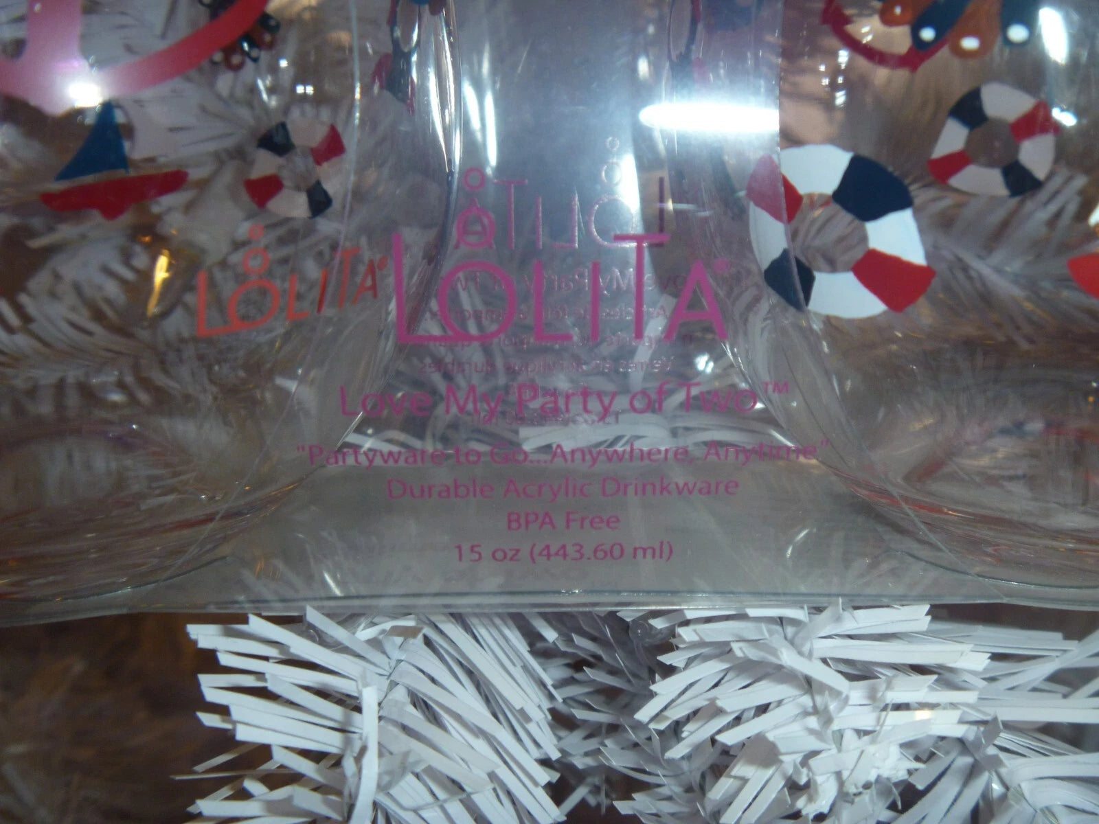 Lolita Acrylic Drinkware "Love My Party of Two" + 6 neoprene Drink Cup Coolers | eBay