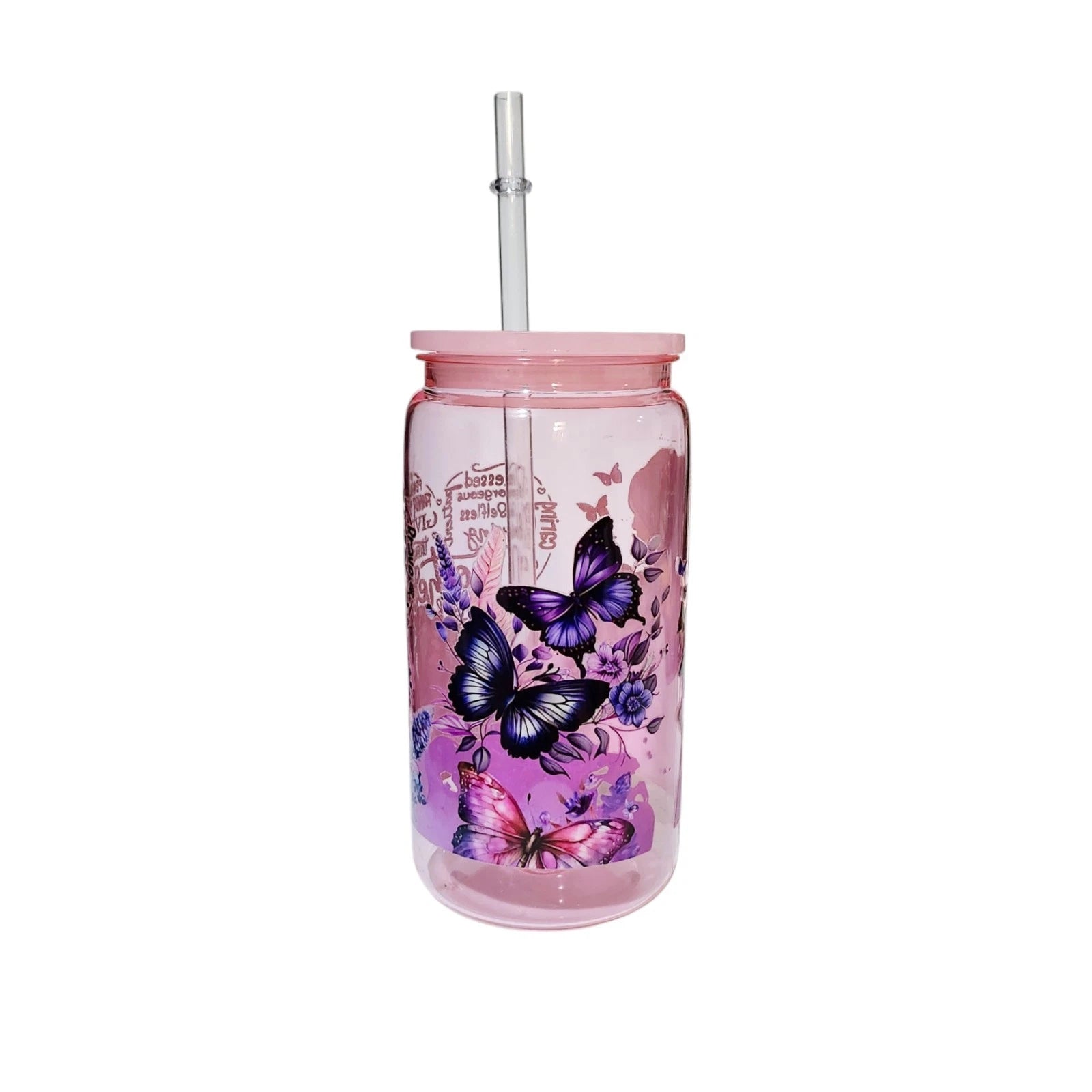 Butterflies Mother Inspiring Words Acrylic Plastic Tumbler Cup 16oz Pink | eBay