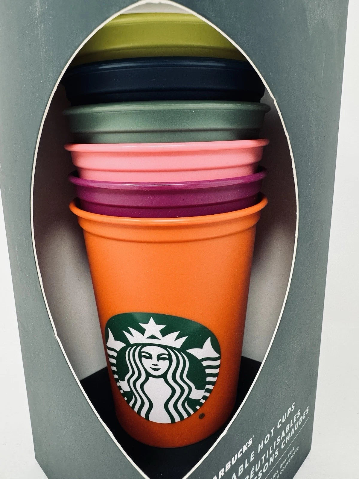 Starbucks Fall Colors 2022 Set Of 6 Reusable Hot Cups 16oz BPA Free | eBay