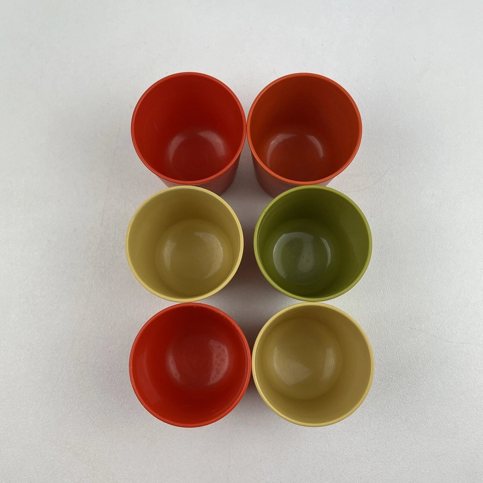 6 VTG Tupperware 1251 Plastic Cups Tumblers Kids Harvest Red Orange Green YLW | eBay