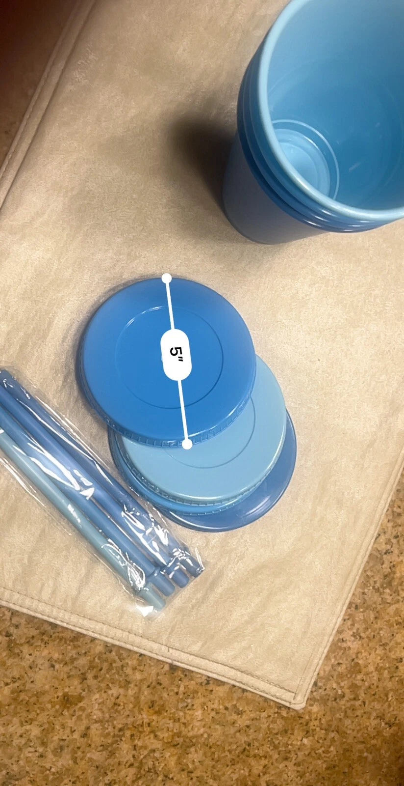 A Lot Of 4-5 inch. Blue Tumblers First Design Global-lids & Straws. Ages 3+ | eBay