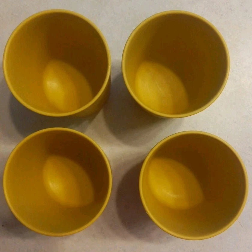 Lot of 4 Vintage Harvest Gold Tupperware Tumblers 6 Oz Cups #1251-47 | eBay