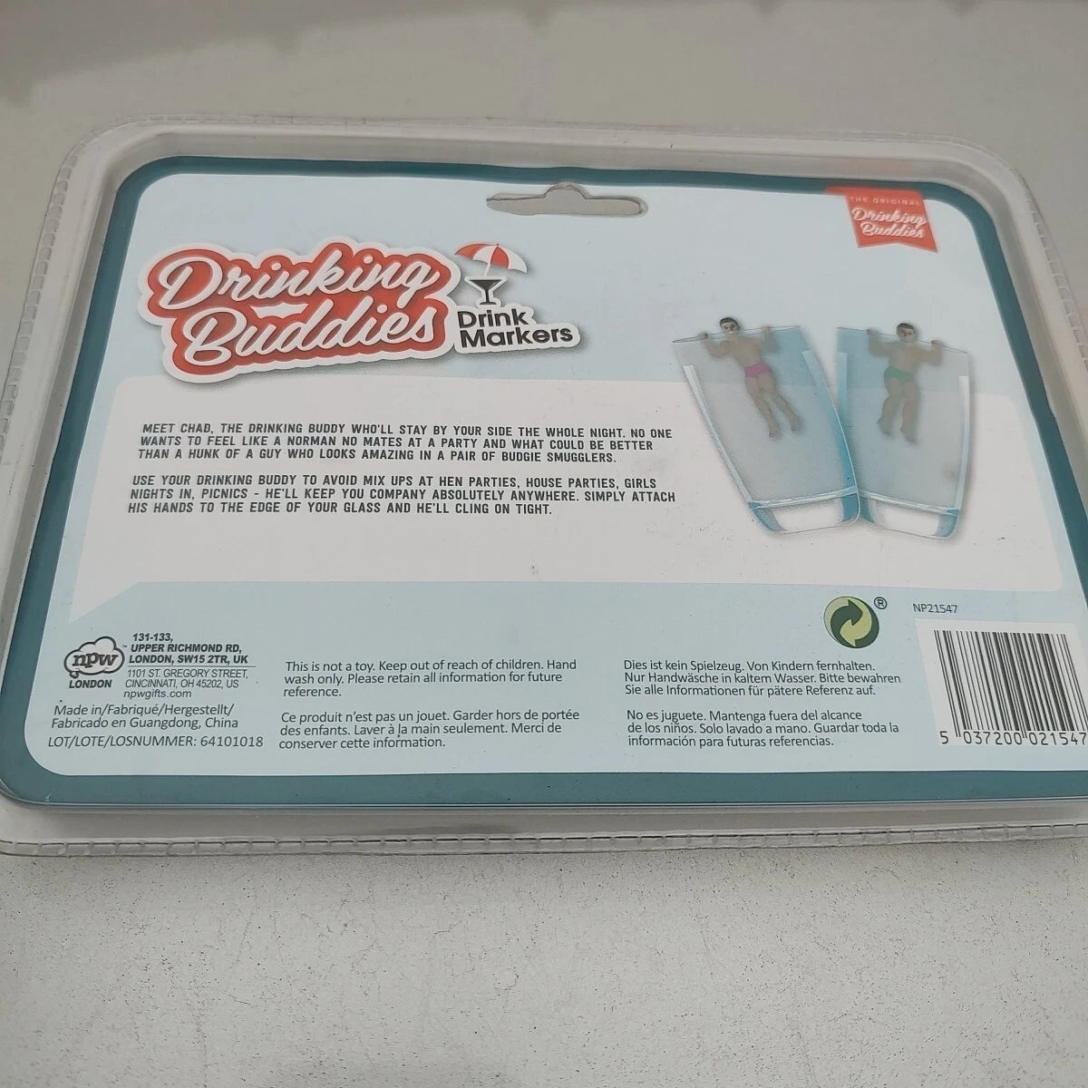 The Original Drinking Buddies Drink Markers Set of 6 Cocktail Hunks NEW Sealed | eBay