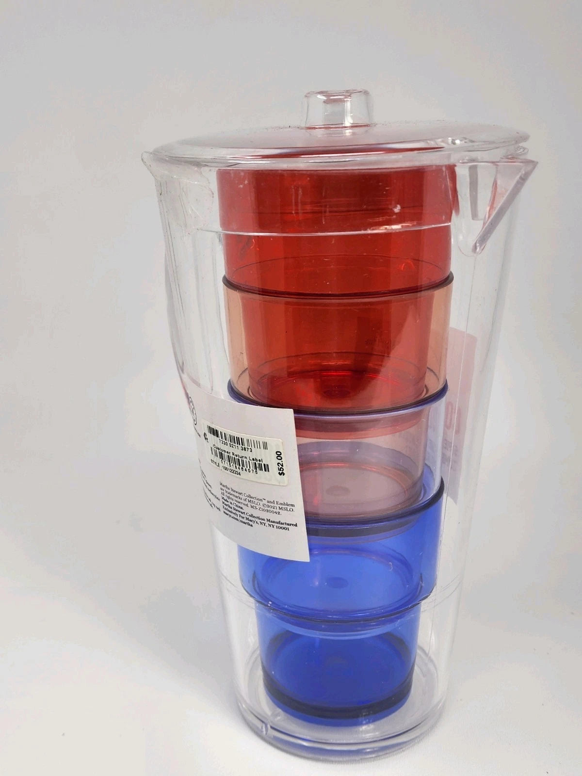 Martha Stewart Collection Acrylic Pitcher and 4 Glasses, 5-Pc. Set | eBay