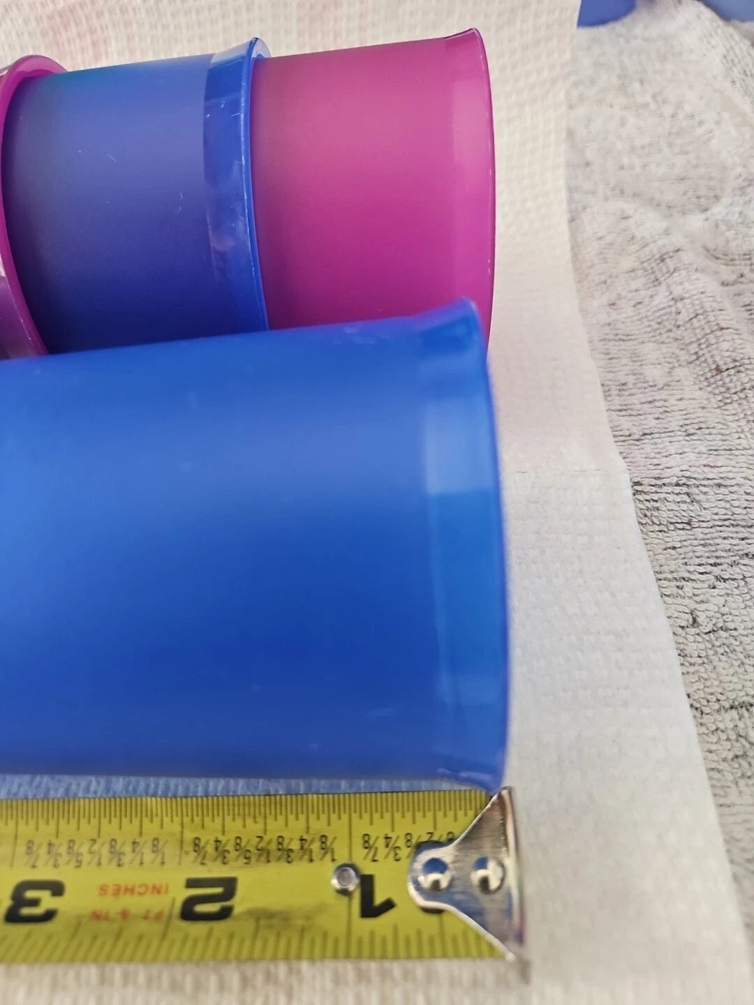 Tupperware 115 Stackable Jewel Tone Blue- Raspberry Tumblers 12oz Cups Lot of 4 | eBay