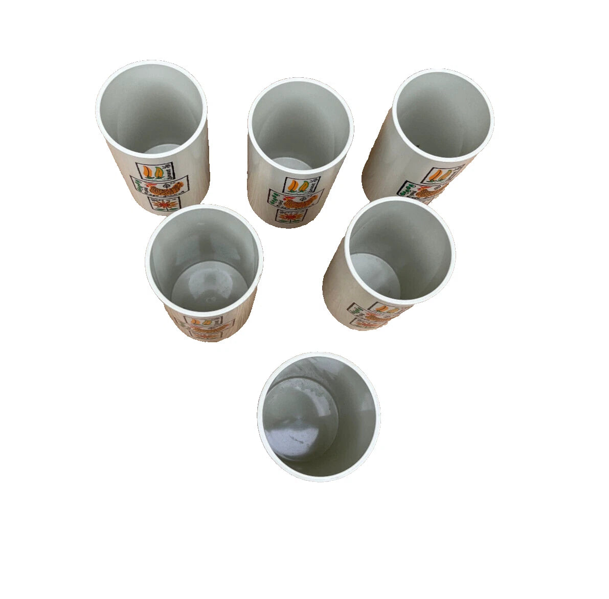 Lot Of 6 Loma Industries Farmers Market Plastic/Melmac 8 oz Glasses | eBay