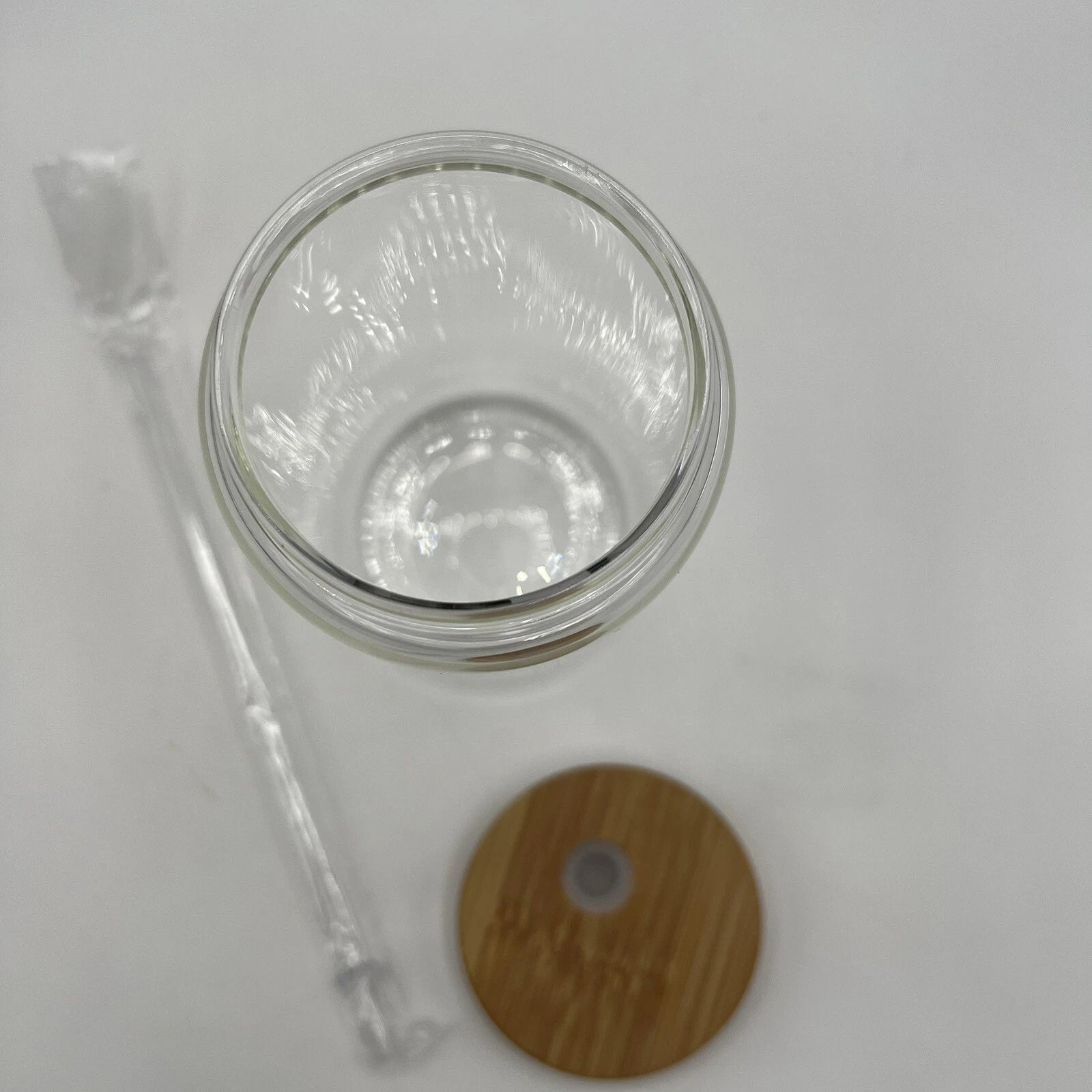 3 Pack 16 Oz Glass Tumbler Sublimation Glass Cup w/ Bamboo Lid And Straw | eBay