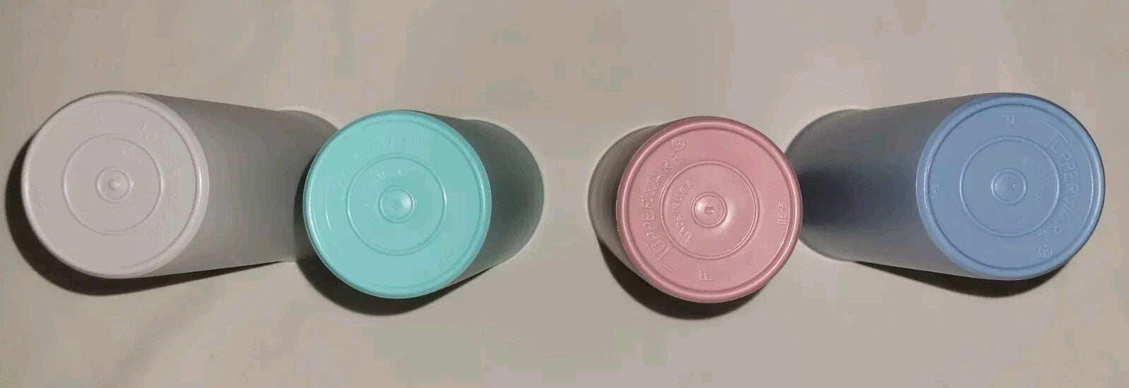 Set Of 4 Pastel Tupperware Tumblers 6" Tall | eBay