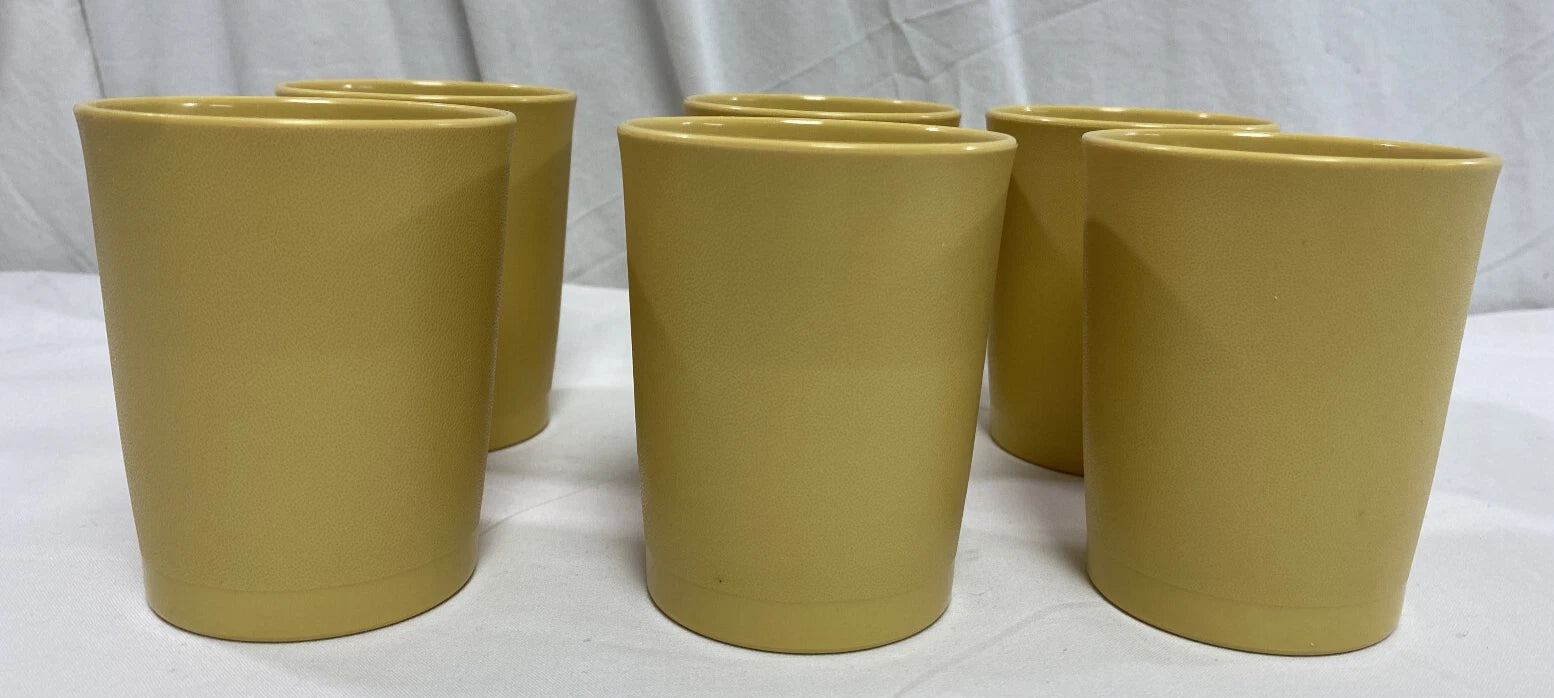 Tupperware Tumblers~3.25"~6 oz. Kids Juice Cups #1251 Harvest Gold Set Of 6~VGUC | eBay