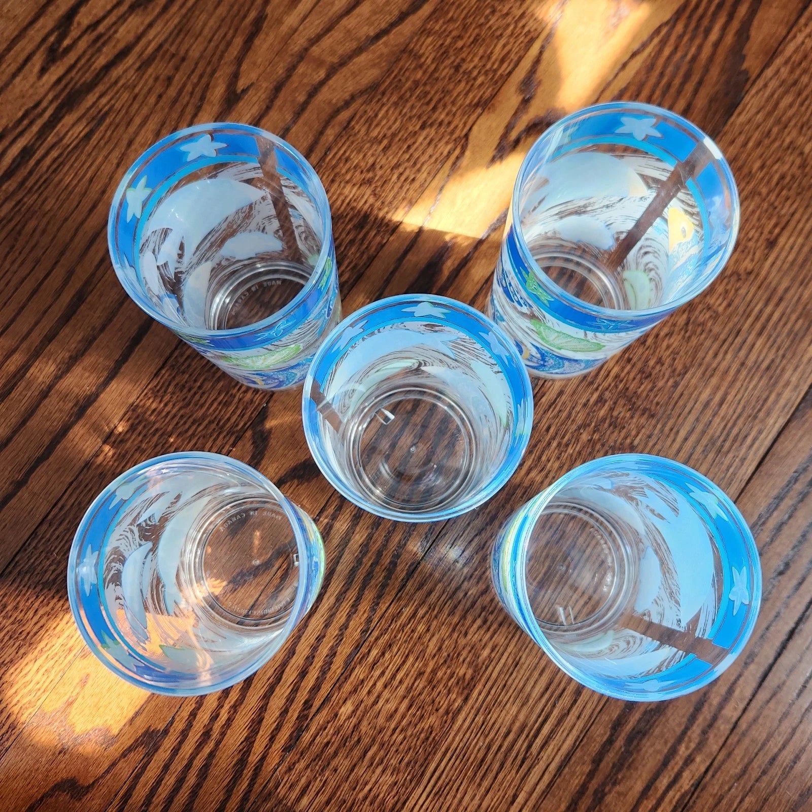 *5* Vintage Precisioncraft Sea Life Acrylic Tumbler 6" Ocean Fish Glasses Canada | eBay