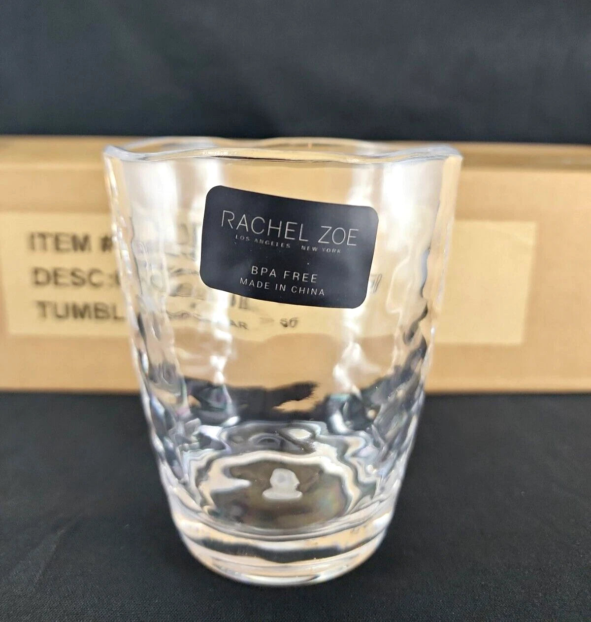 Rachel Zoe BPA Free Clear Acrylic Crystal Tumblers Set Of 6 | eBay