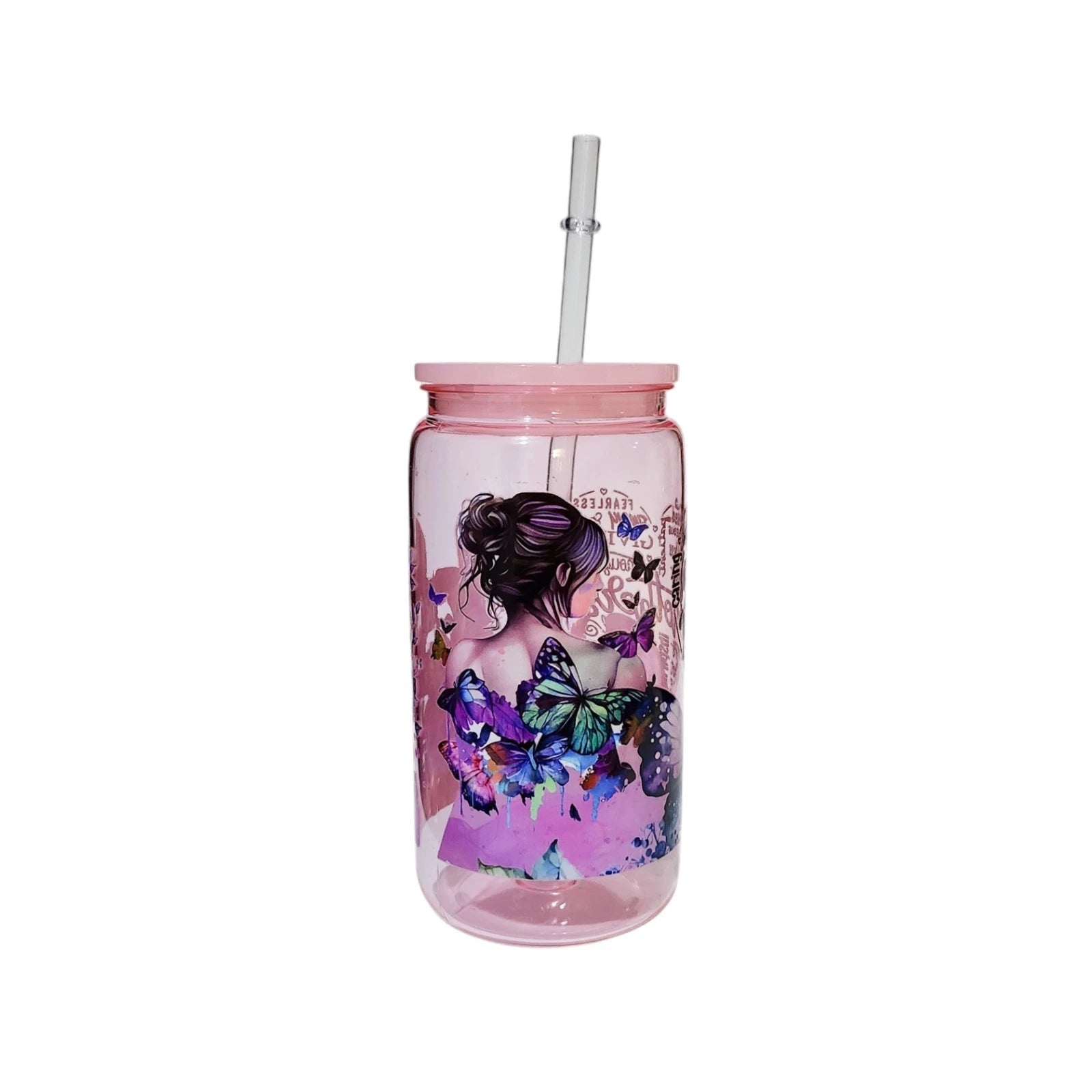 Butterflies Mother Inspiring Words Acrylic Plastic Tumbler Cup 16oz Pink | eBay