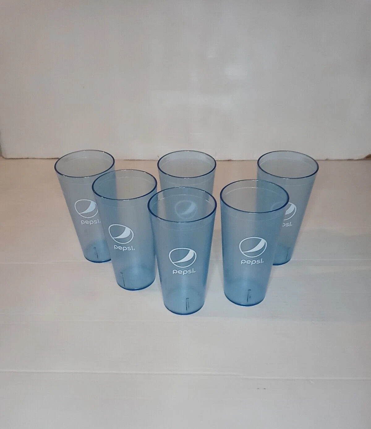New Pepsi Cola Restaurant Ice Blue Plastic Tumblers Cups Glasses 32oz | eBay