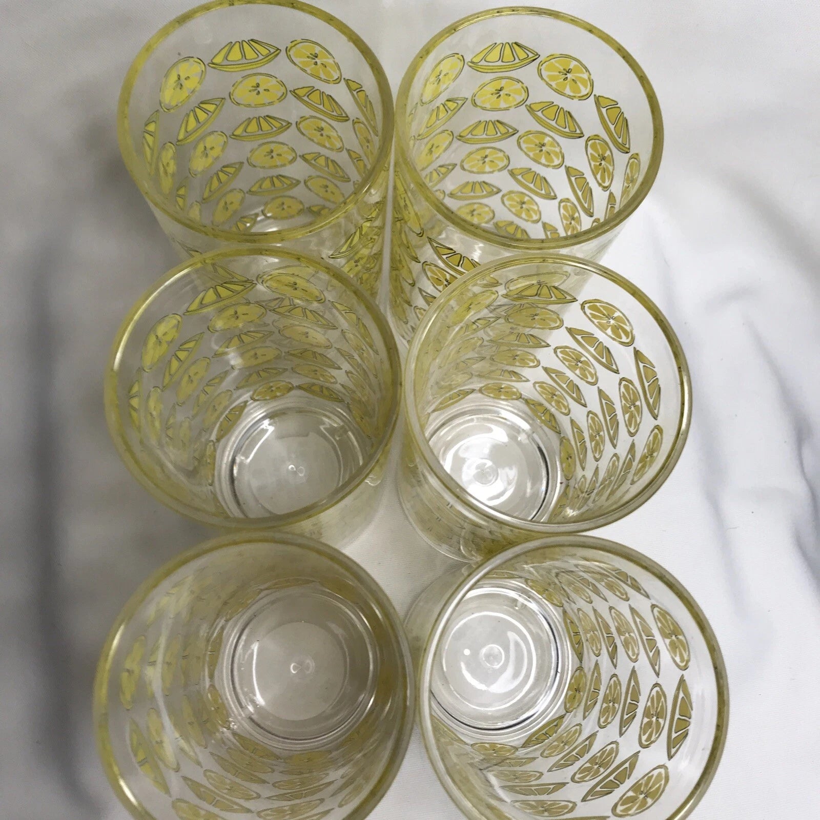 Lemon Glass Set Of 6 Shatter proof plastic BPA free DEI Zest Collection 18oz | eBay