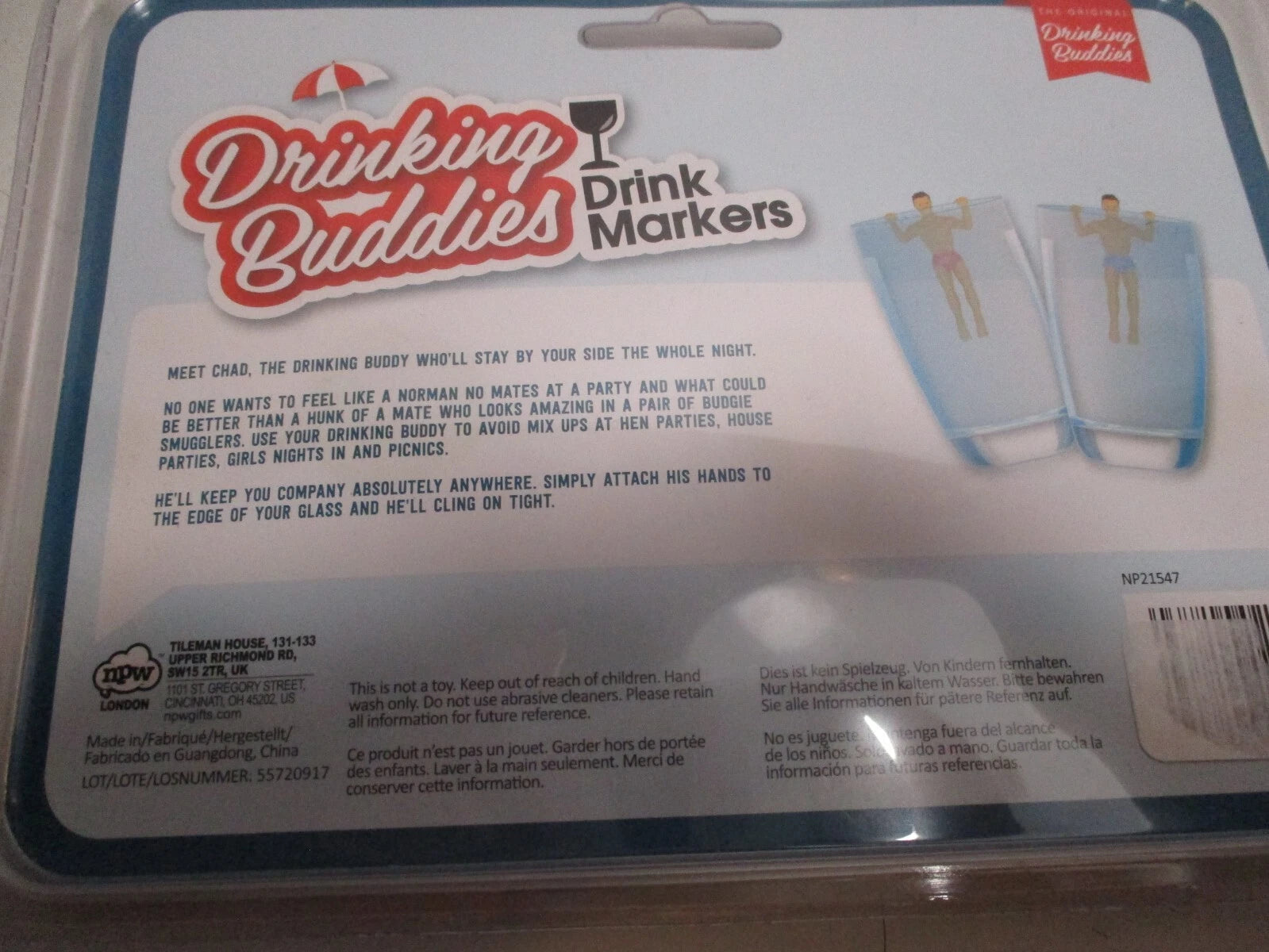 Drinking Buddies Drink Markers Set of 6 Muscle Men NEW in Package | eBay