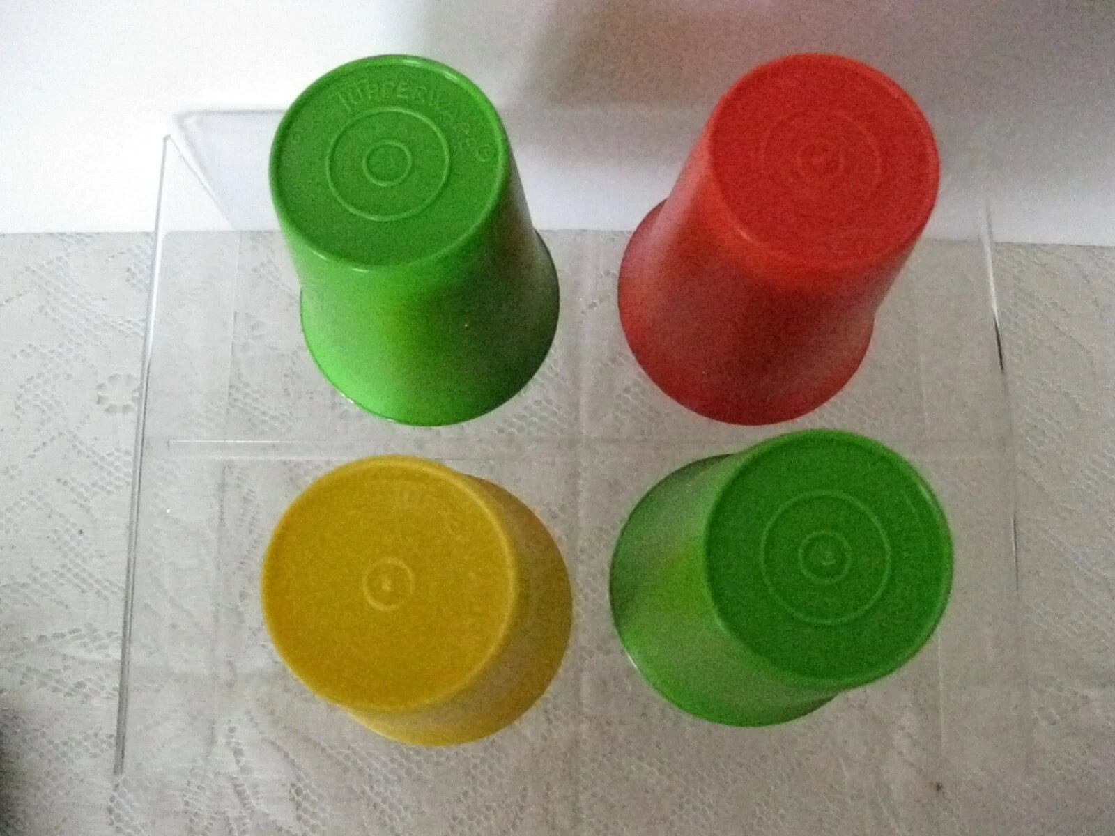 Set of 4 Tupperware Kids Bell Tumblers Plastic Cups 6 Fl oz Classic Colors USA | eBay
