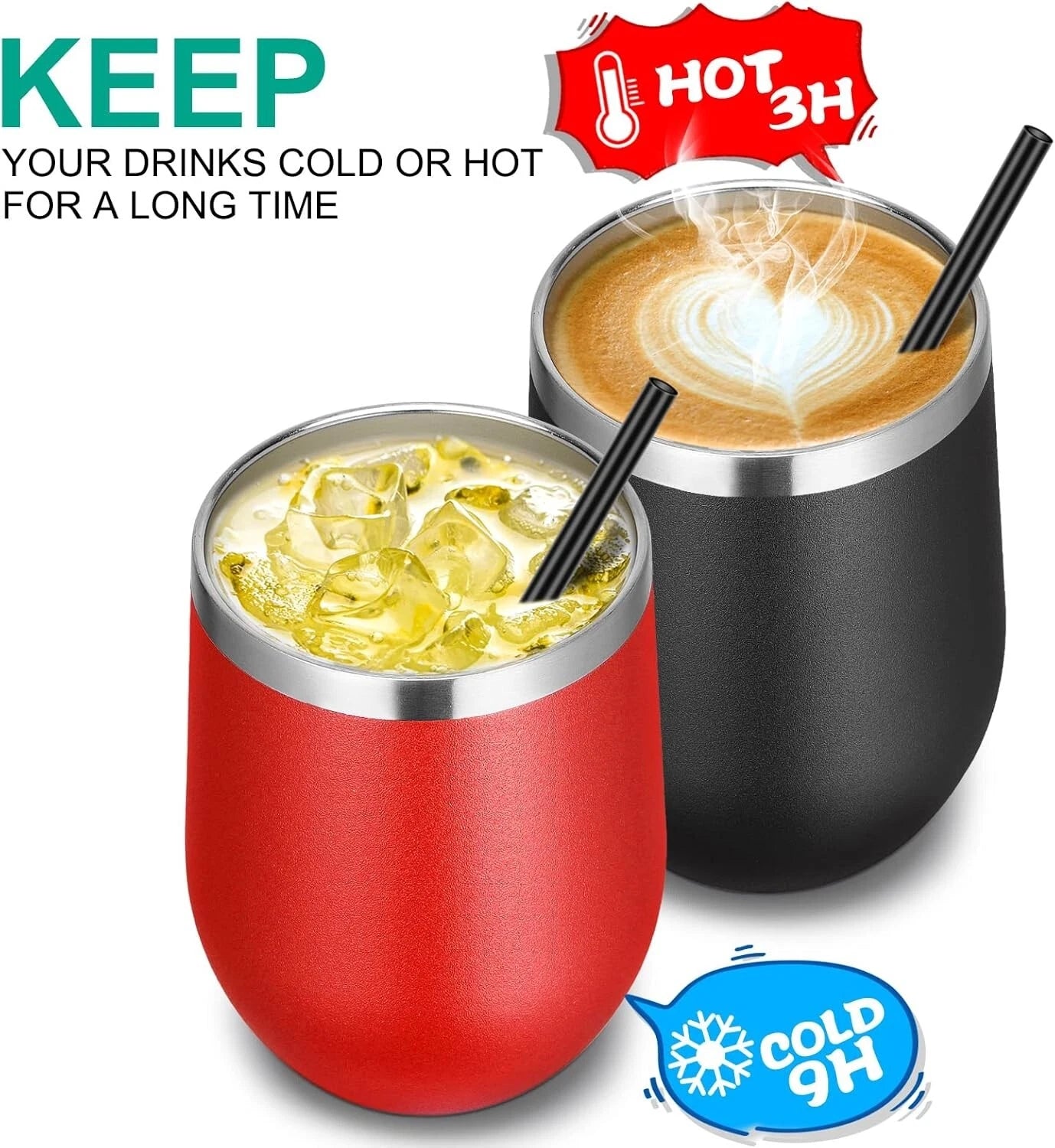 Versatile 6 Pack Stainless Steel Tumblers - Insulated for All Hot or Cold Drinks | eBay