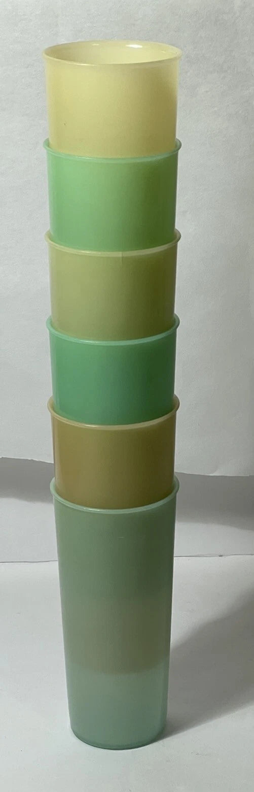 Vintage Tupperware 12 Oz Pastel Tall Tumblers Set of 6 Retro Style Tumblers | eBay