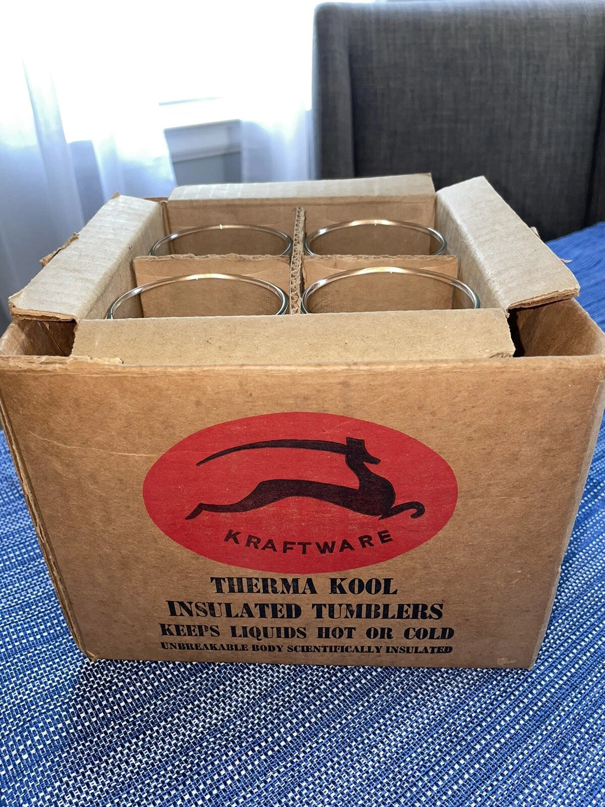 Set Of (4) Kraftware Henry & Miller Military Eagle Highball Insulated Glasses | eBay