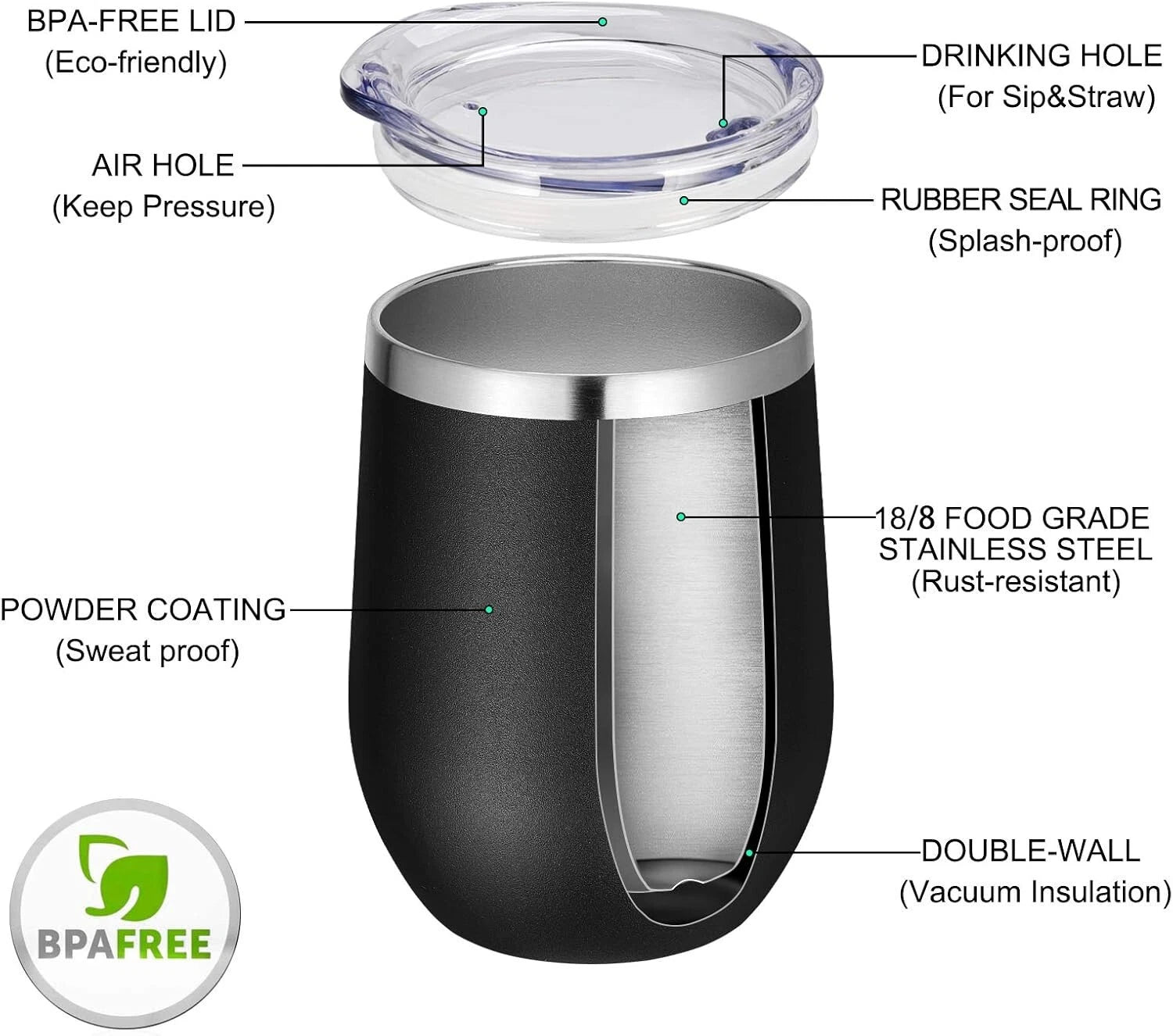 Versatile 6 Pack Stainless Steel Tumblers - Insulated for All Hot or Cold Drinks | eBay