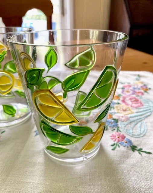 Summer Season Tumblers with Embossed Lemon & Lime Slices by Novogratz | eBay