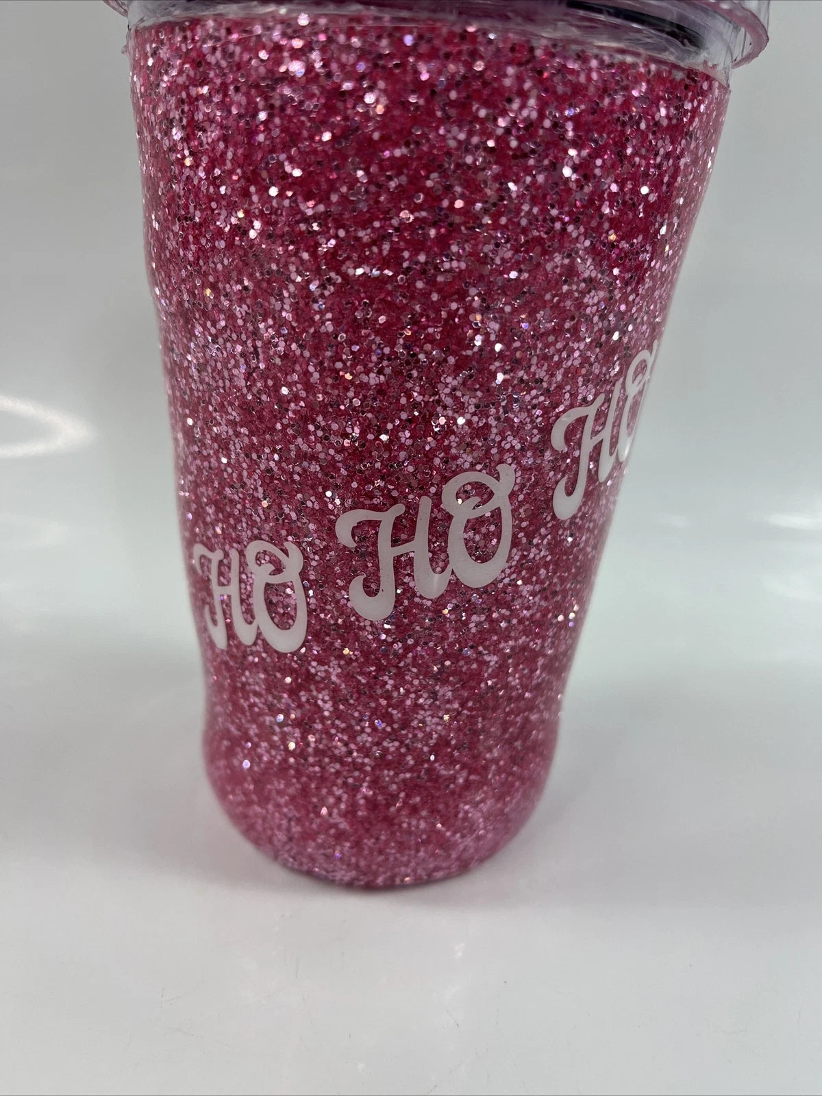 Handcrafted 16oz Acrylic Tumbler Pink Glitter Christmas Themed | eBay