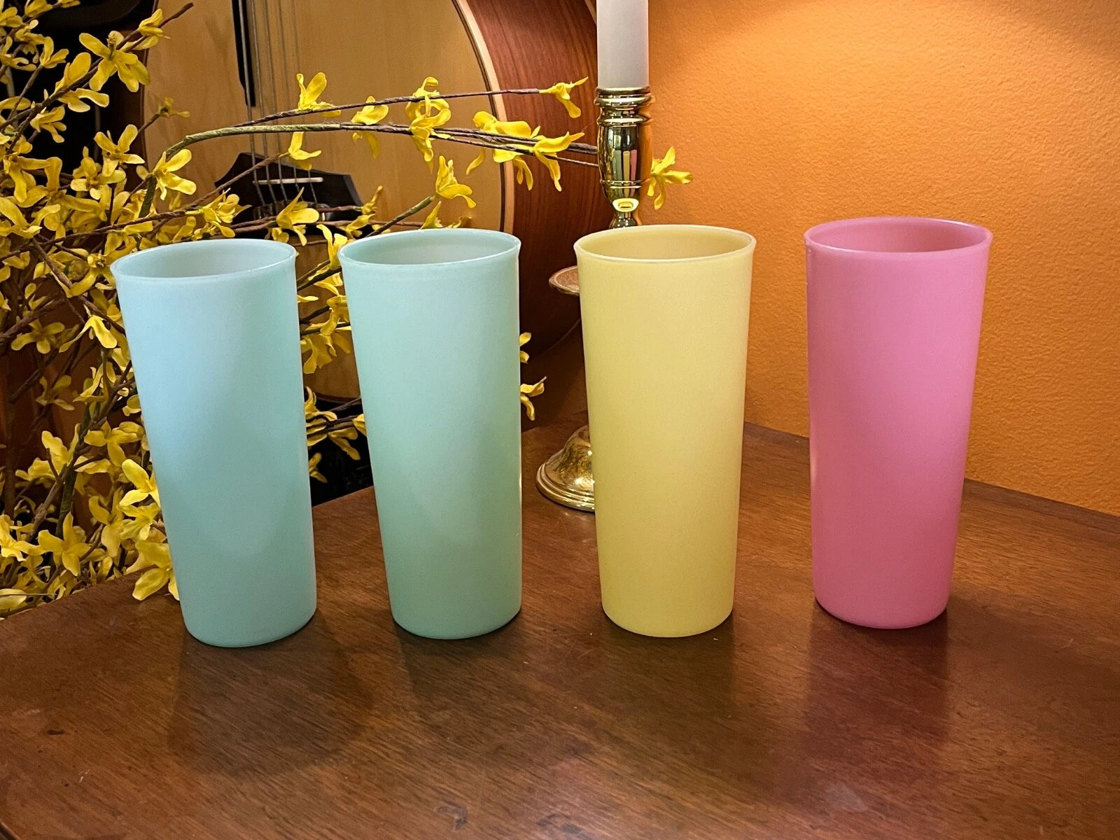 Vintage Tupperware 16 oz Pastel Tumblers #107 Set of Four | eBay