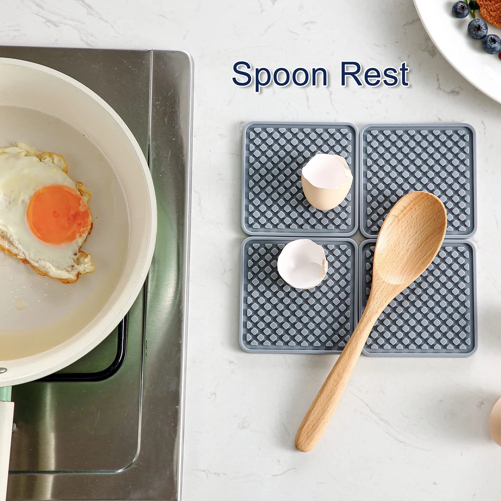 Colinda Silicone Drink Coasters with Holder, Set of 6, for Tabletop Protectio... | eBay