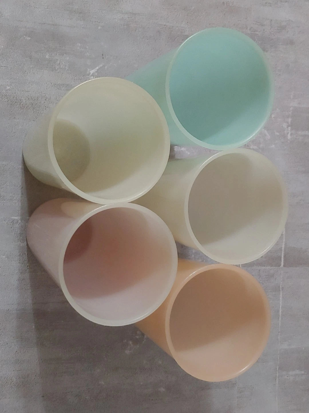 Vtg 1970's Tupperware Set Of 5 # 107 Tall Pastel Tumblers Cups 16 Oz No Lids | eBay