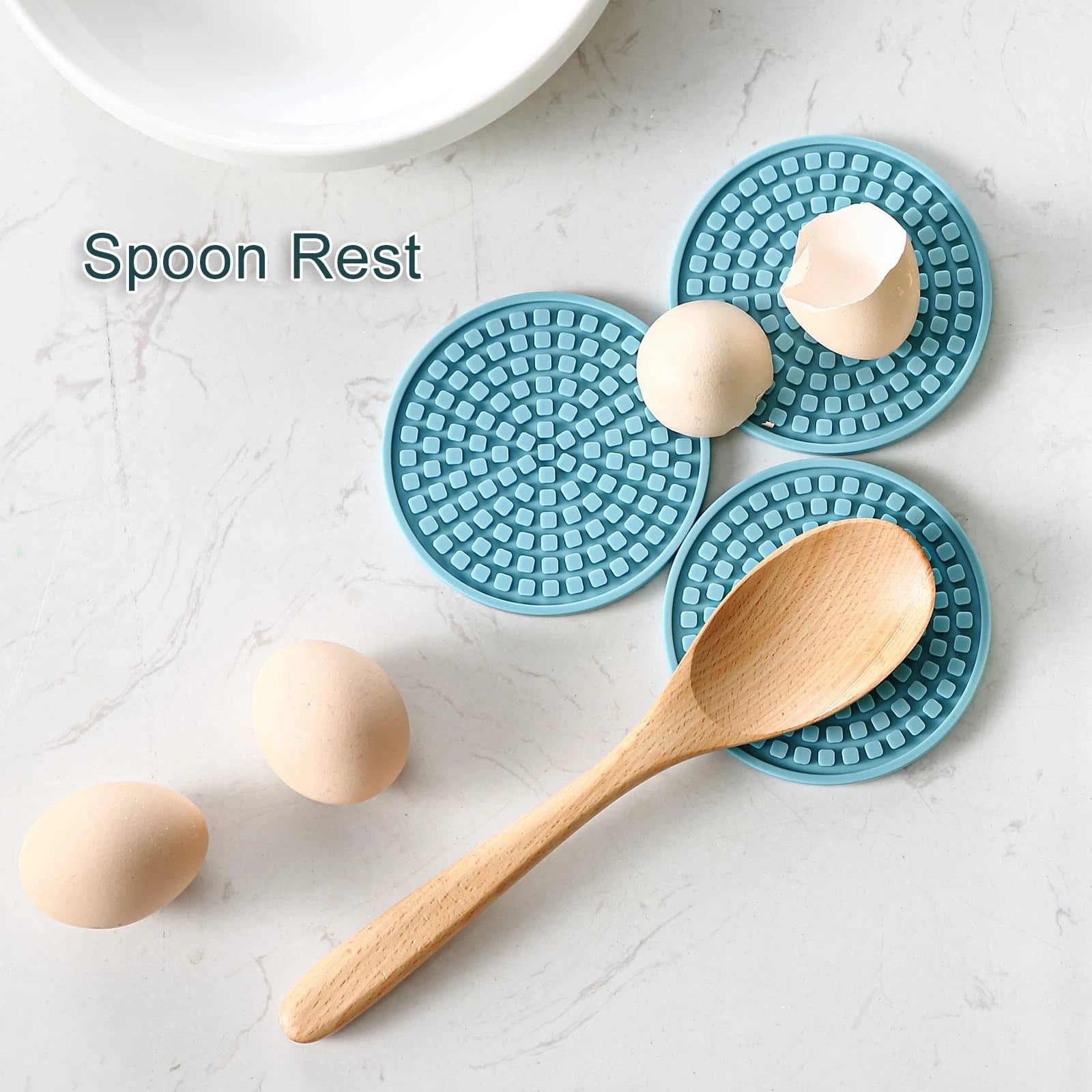 Silicone Drink Coasters with Holder Set of 6 for Tabletop Protection and Office | eBay