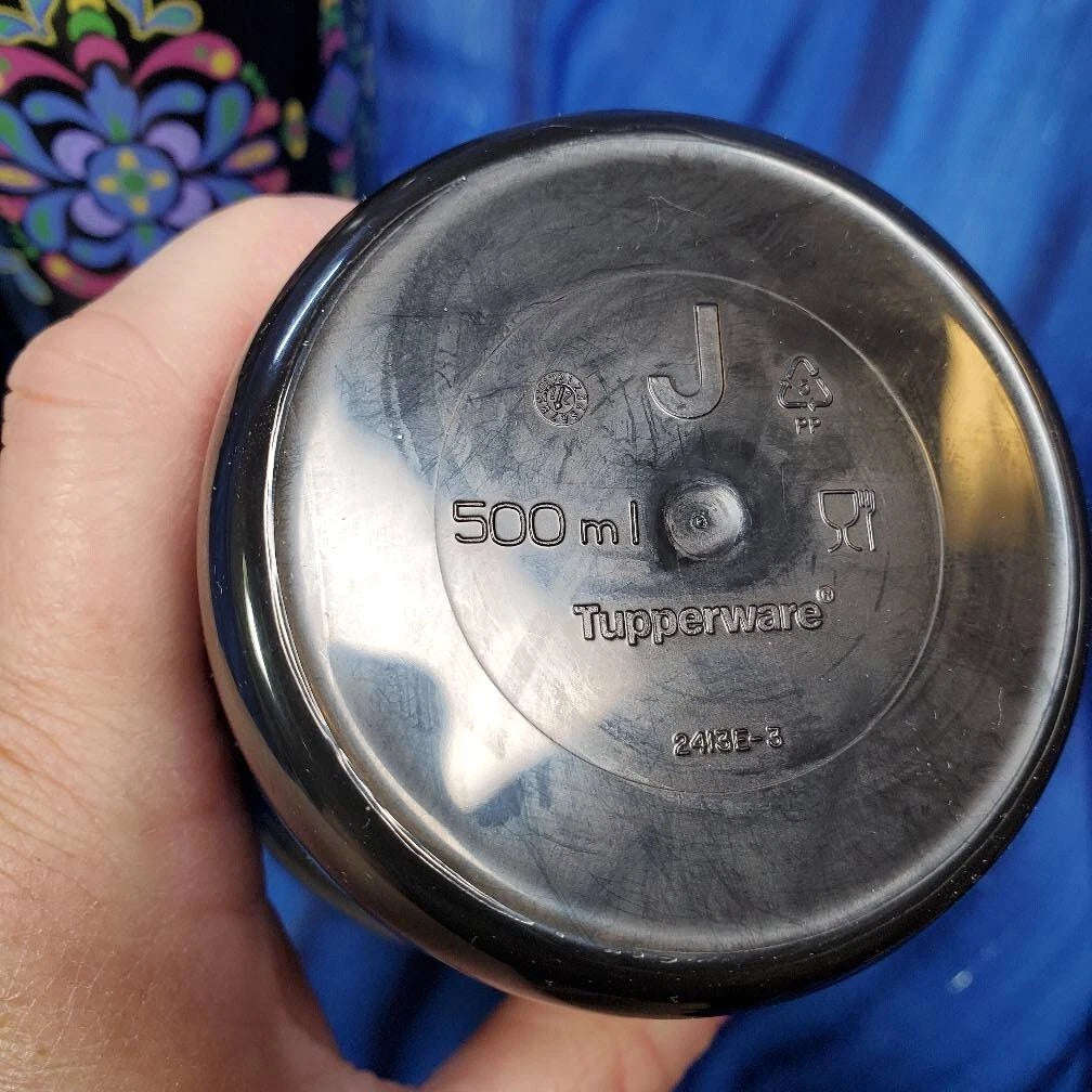 Tupperware 18 ounce TableTop Stacking Tumblers Set of 4 Black Kaliopi Pattern | eBay