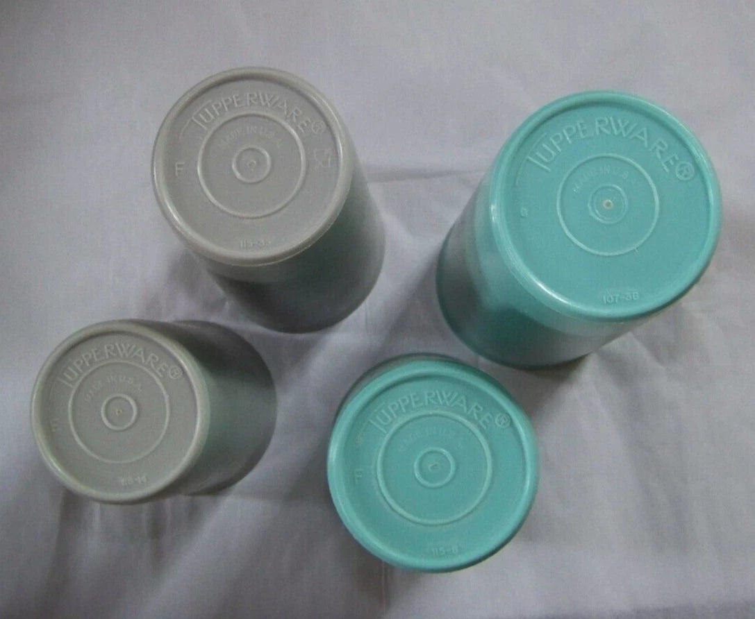 4 pcs. Vintage Tupperware #115 #107. Tumblers Cups Glasses 5-6.5" Tall | eBay