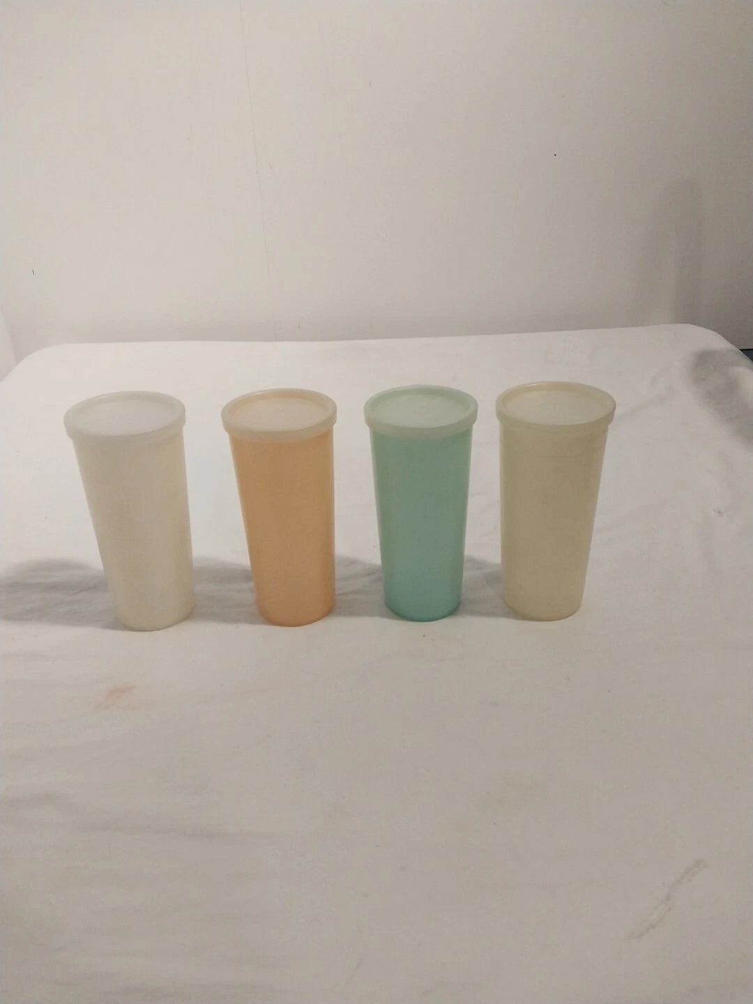 Set of 4 Vintage Tupperware Pastel Colors 12 oz Tumblers Glasses Cups Lids | eBay