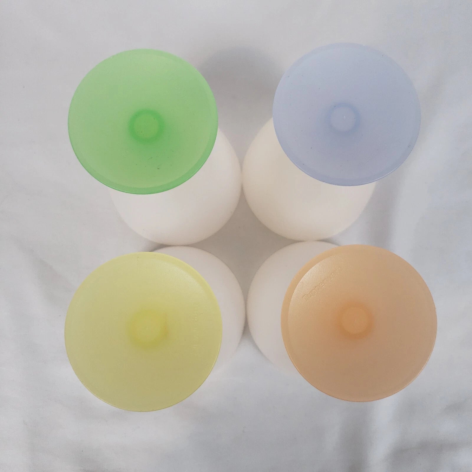 Tupperware 4 Pastel Impressions Large Wine Glasses Dessert Cups 4094B-6 Vintage | eBay